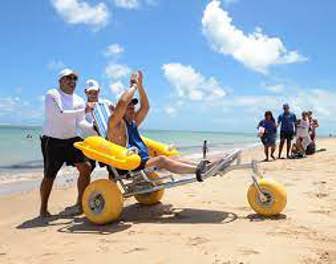 Picture of WaterWheels in use on a beach
